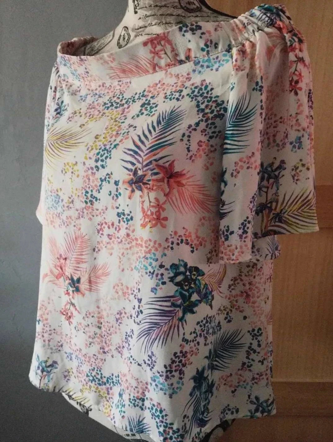 Floral tunic with wide collar, Mosquitos, size 36 – photo 3